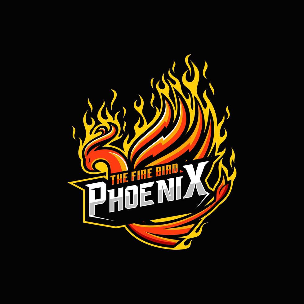 phoenix logotyp vektor mall