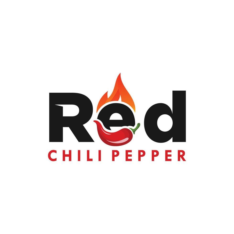 varm kryddad chili peppar logotyp vektor