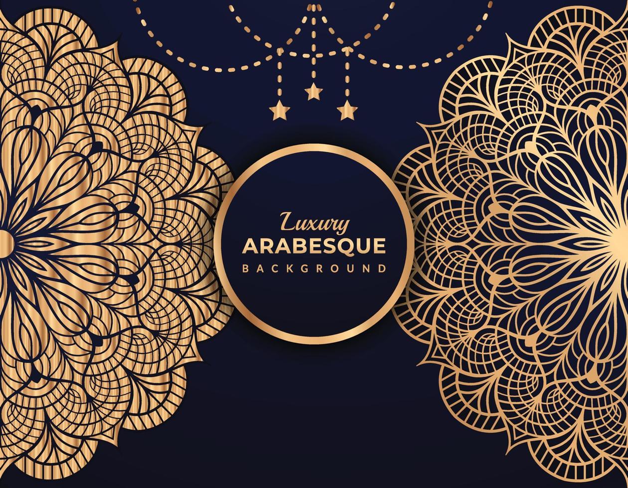 Luxus Arabeske Mandala Hintergrund im Gold Farbe islamisch Stil vektor