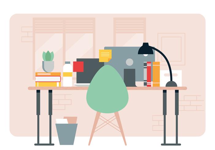 Vector Designer's Desk Illustration