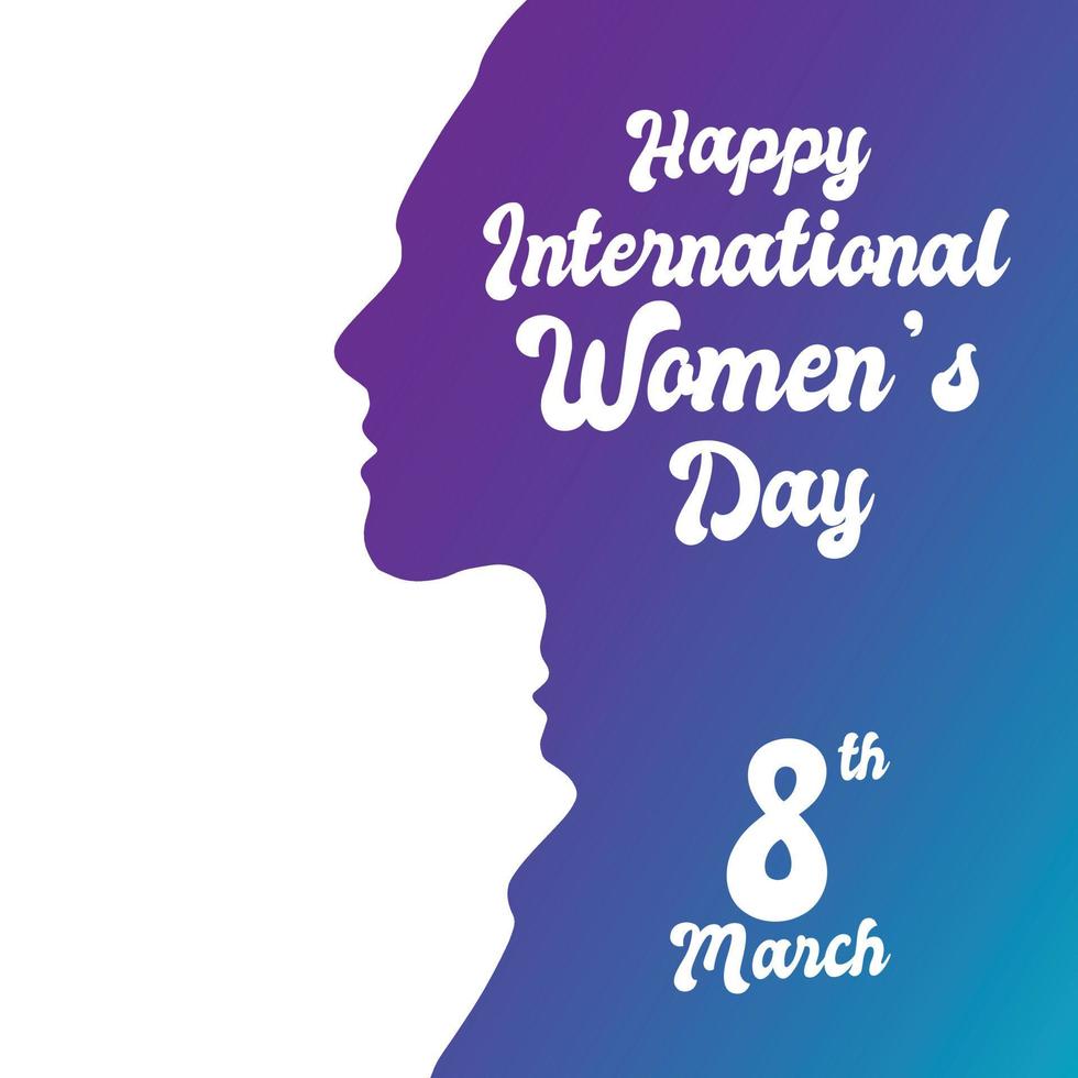 Lycklig internationell kvinnors dag vektor, perfekt för kontor, företag, skola, social media, reklam, utskrift och Mer vektor
