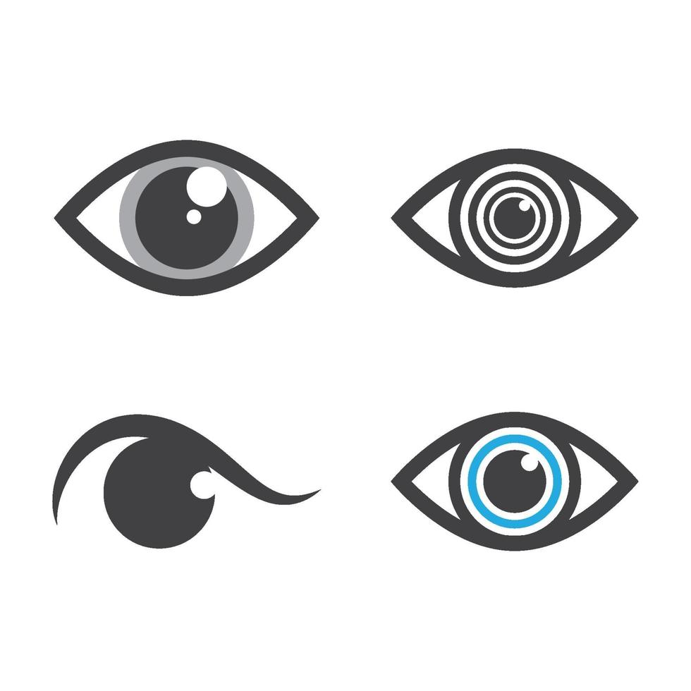 ögonvård logotyp bilder set vektor