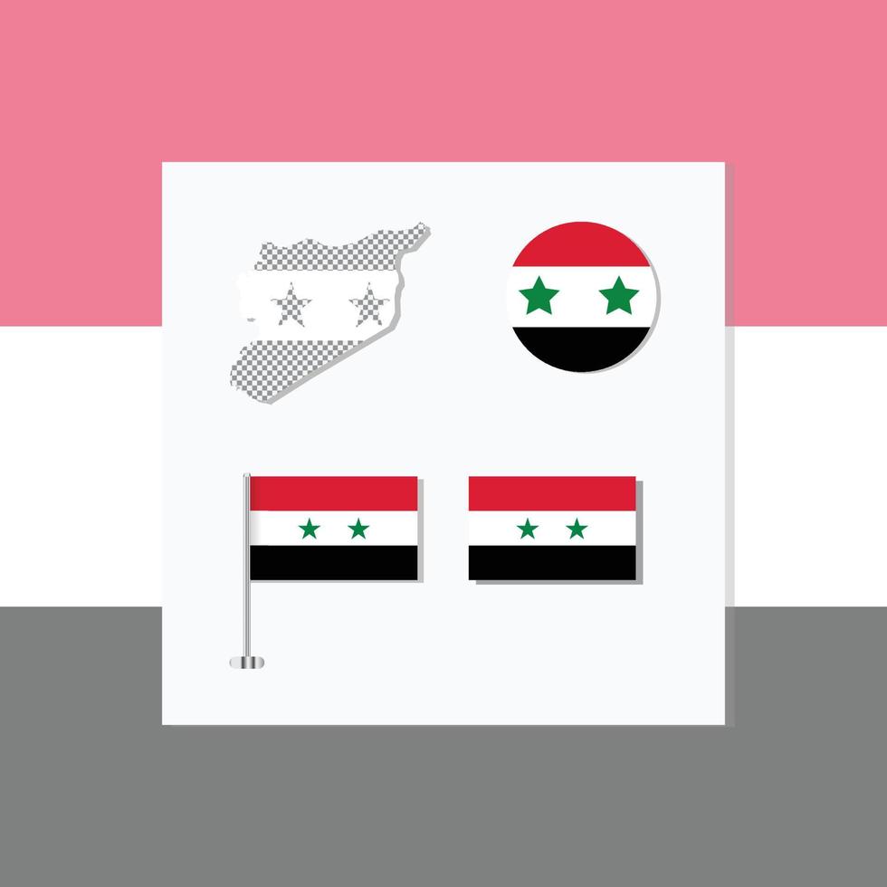 syrien officiellt flagga flagga vektor