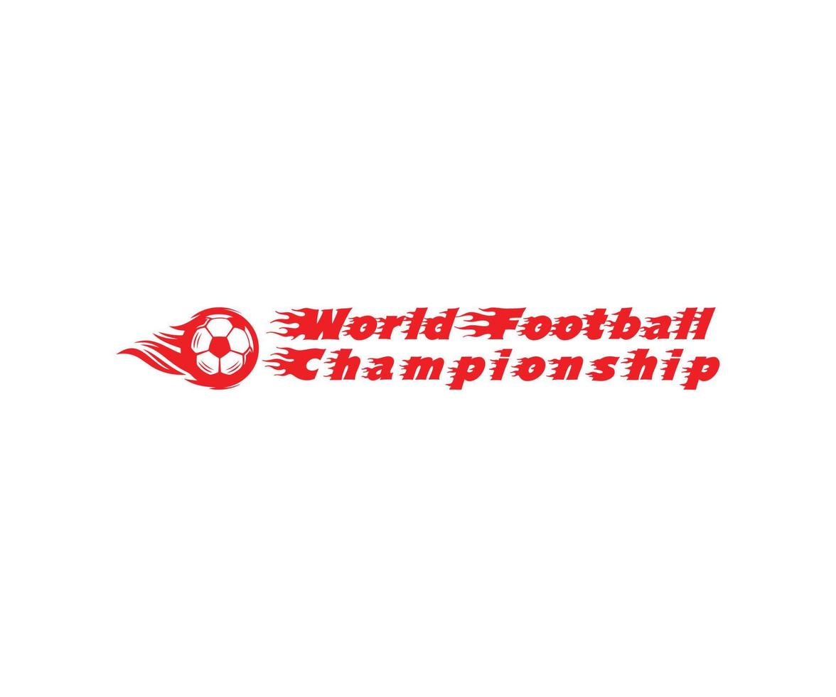 Fußball Logo im eben Stil. Fußball Ball. Sport Spiele. Emblem, Abzeichen. Vektor Illustration