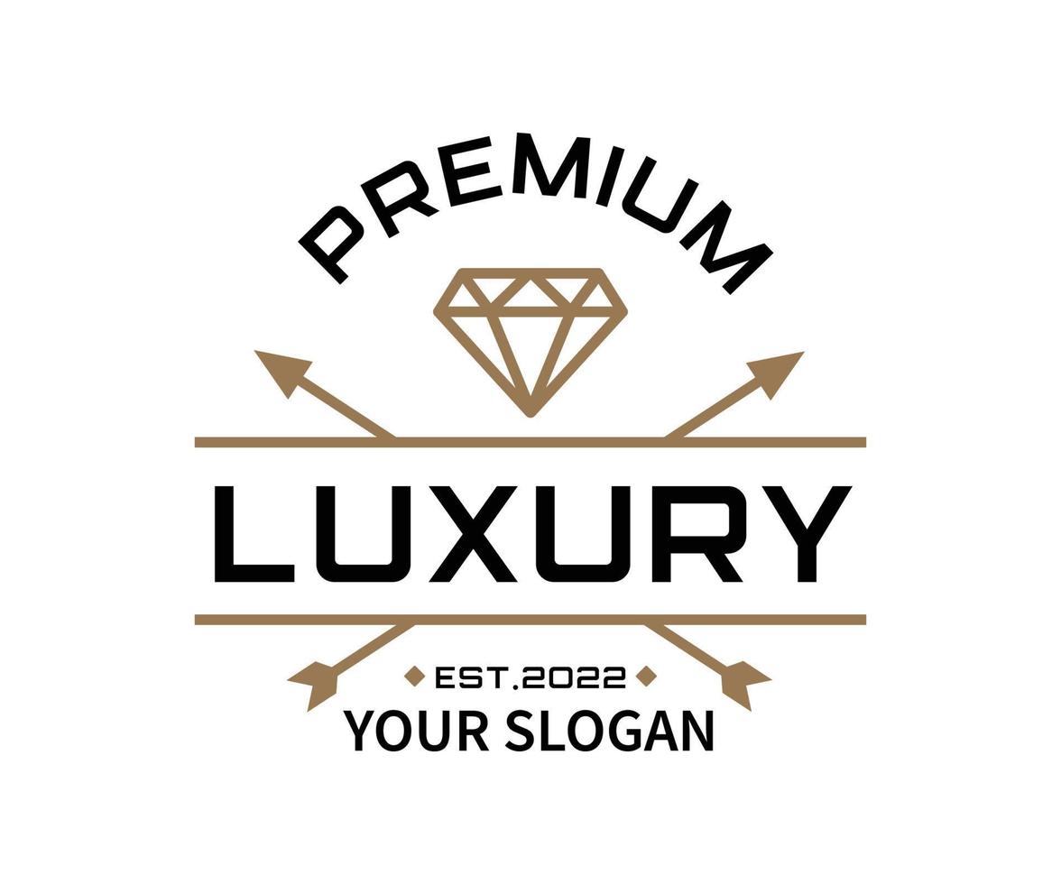 Jahrgang Luxus Logo Design mit Vektor