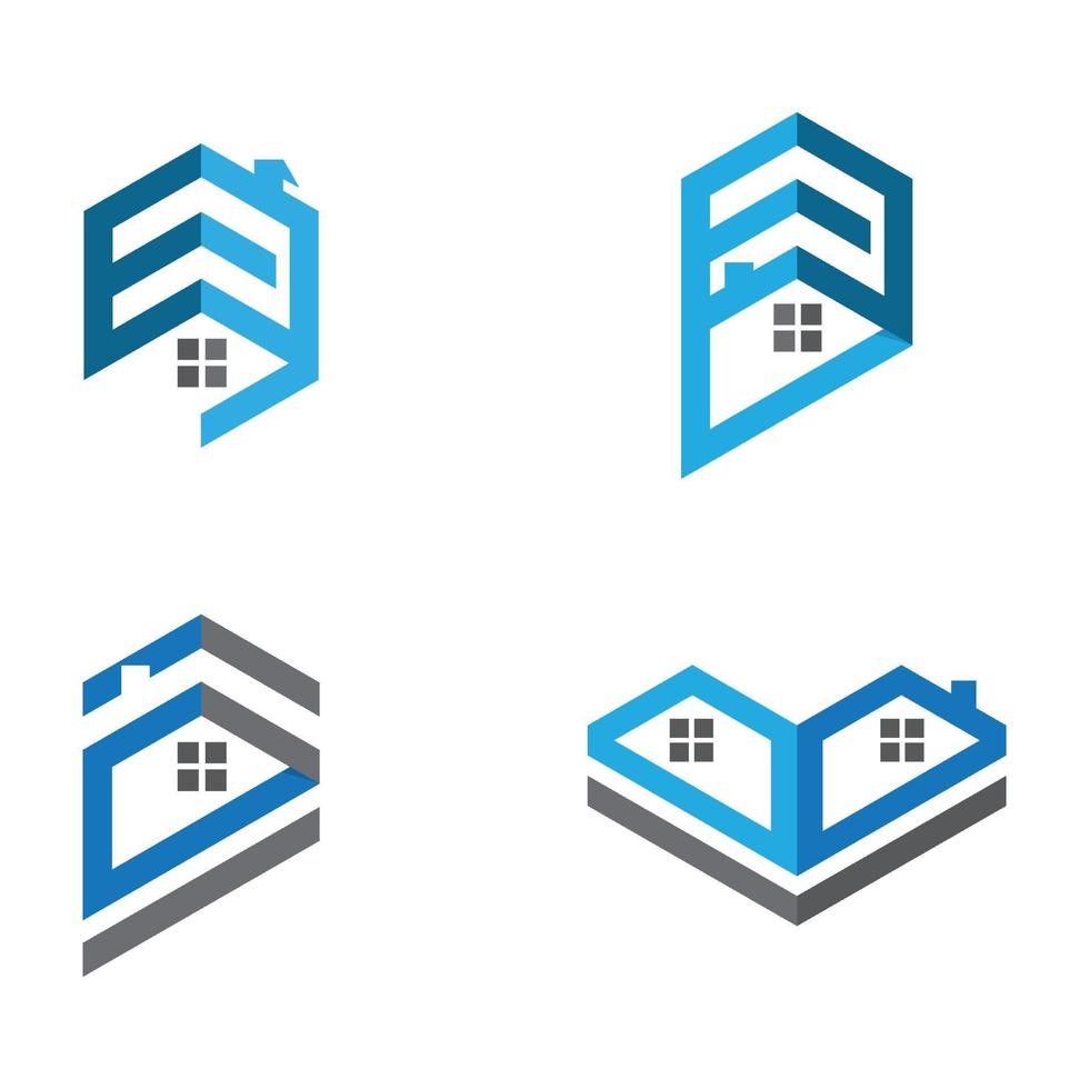 hus logotyp bilder set vektor