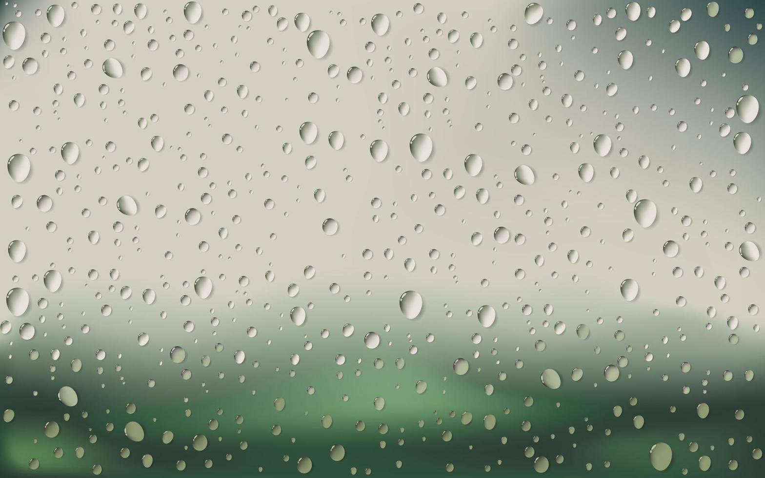 Wasser fallen auf Glas mit verwischen Natur Hintergrund, Vektor Illustration