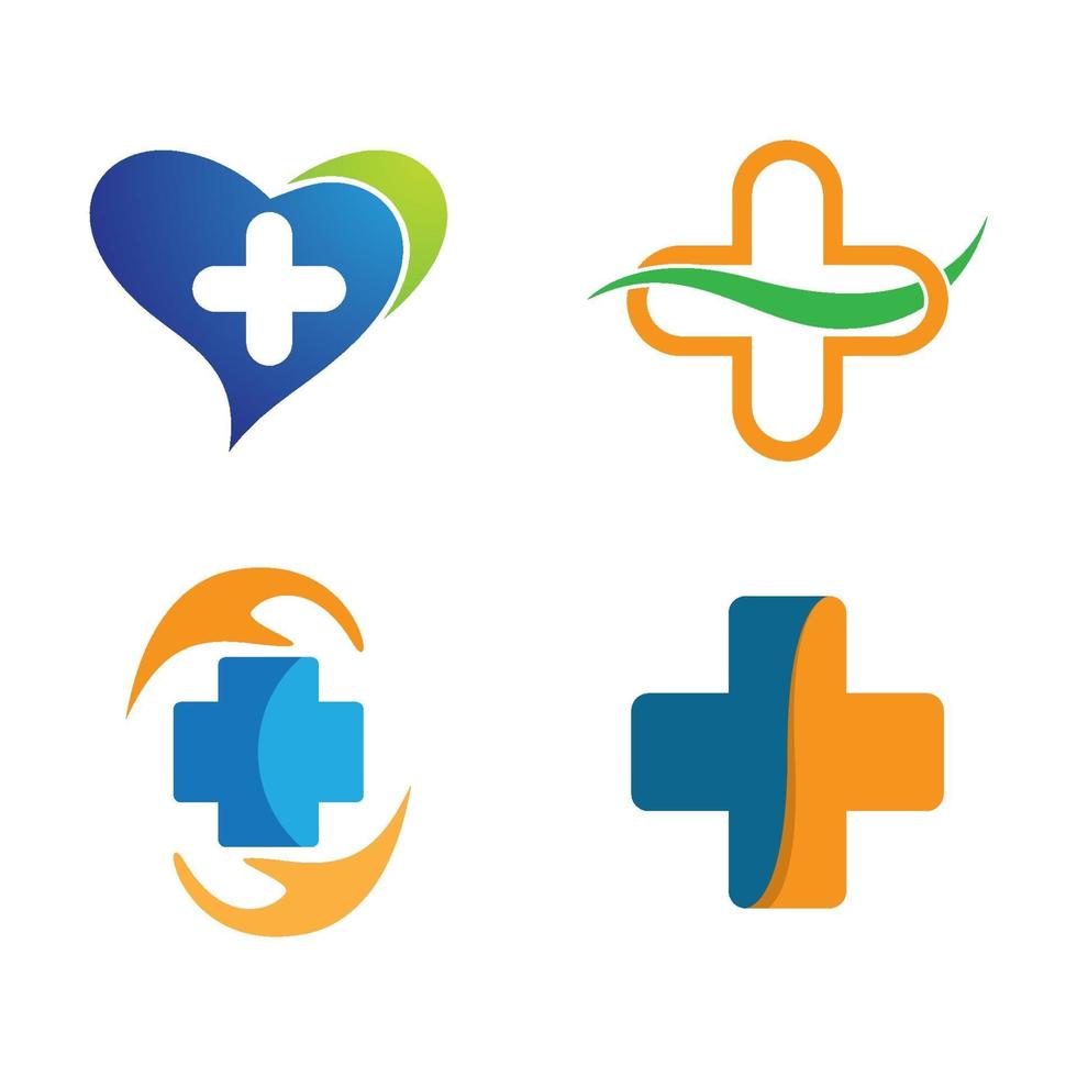 Logo-Set für medizinische Versorgung eingestellt vektor