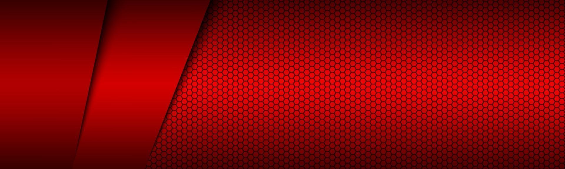 röd modern materialrubrik med polygoal rutnät. företagsbanner för ditt företag. vektor abstrakt widescreen bakgrund