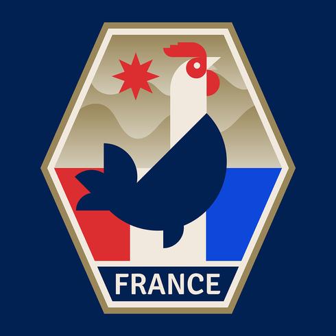 Französisches Fußball-Abzeichen vektor