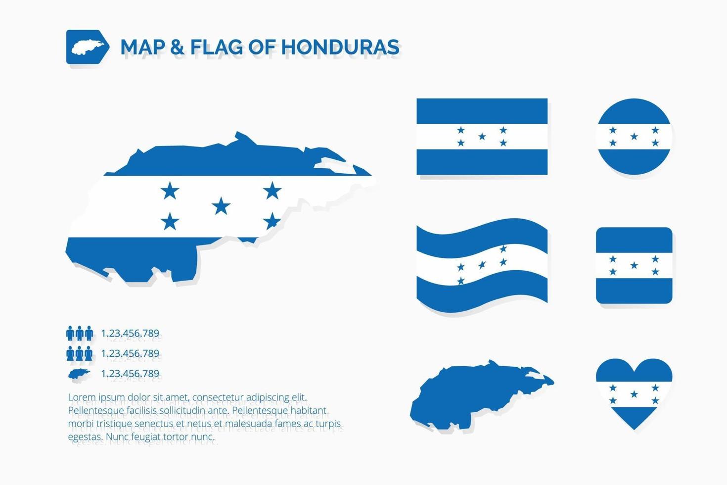 karta och honduras flagga vektor