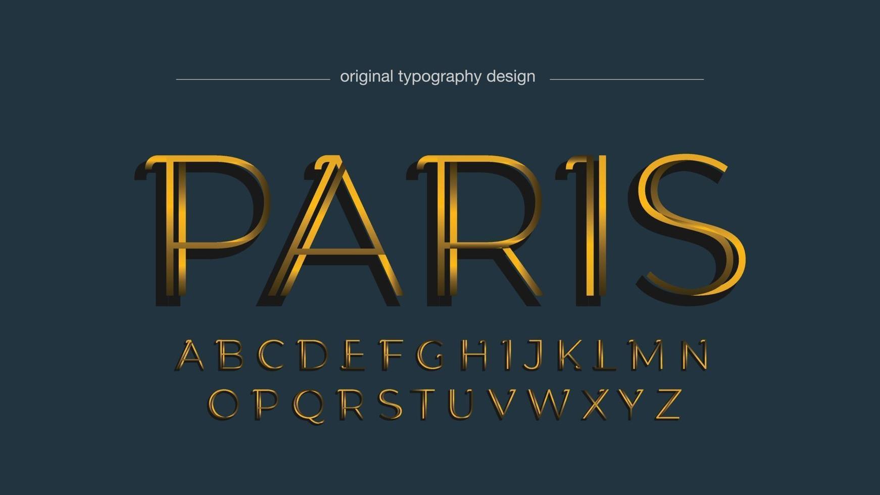 gyllene elegant fin isolerad typografi vektor