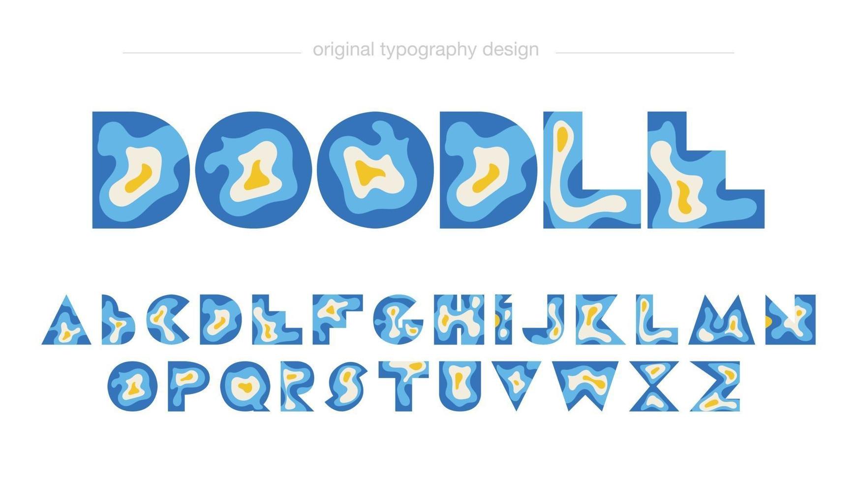 blått papper skär stil abstrakt geometrisk isolerad typografi vektor