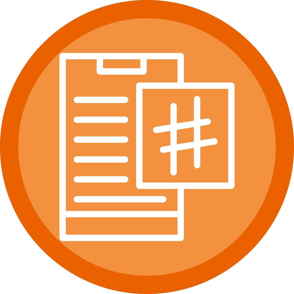 Hashtag-Vektor-Icon-Design vektor