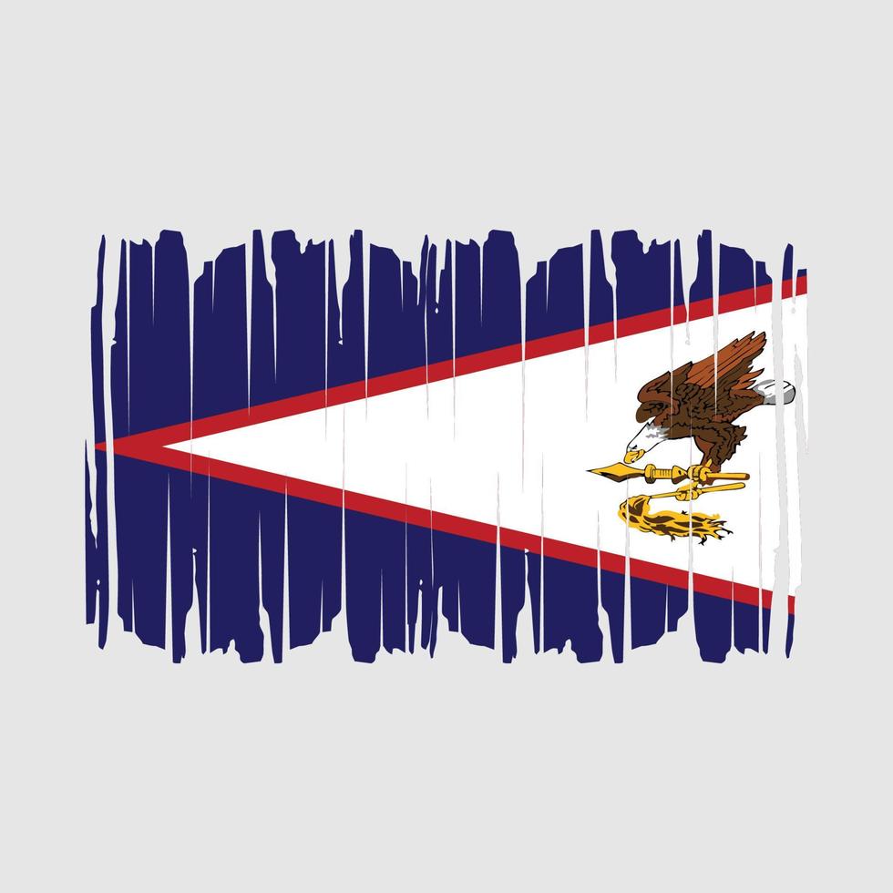 amerikanisch-samoa-flaggenpinsel-vektorillustration vektor