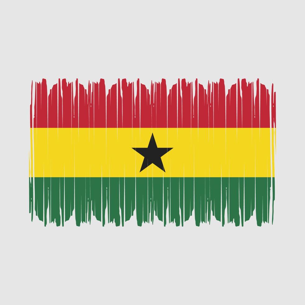 ghana flagga vektor