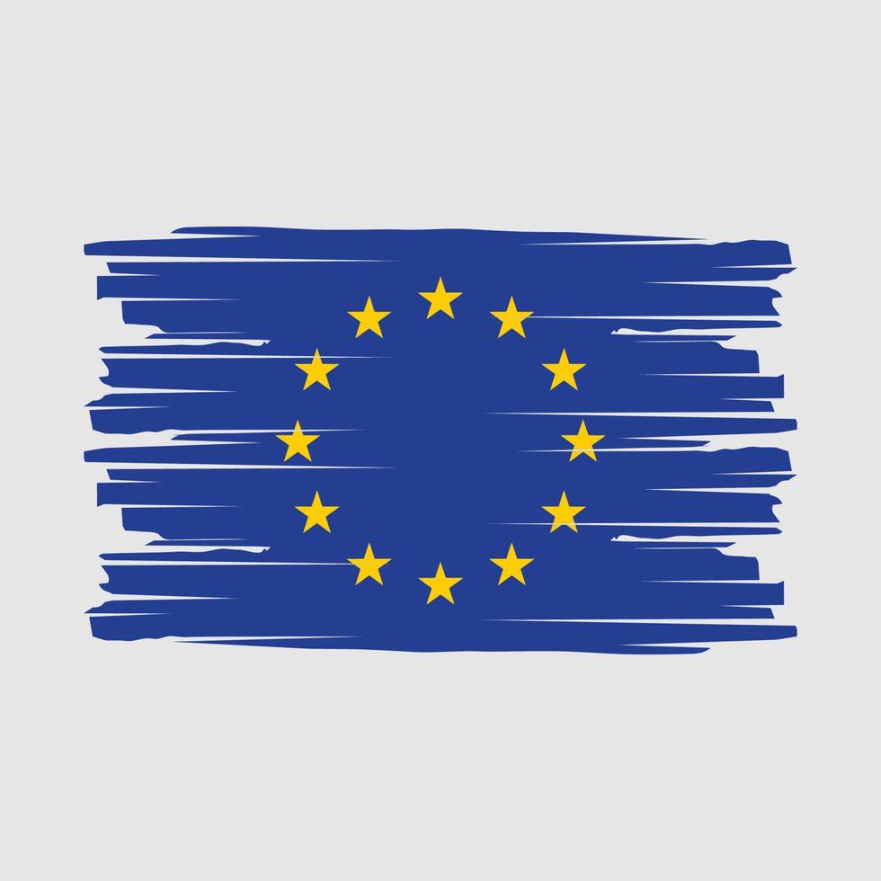 europeisk flagga borsta vektor