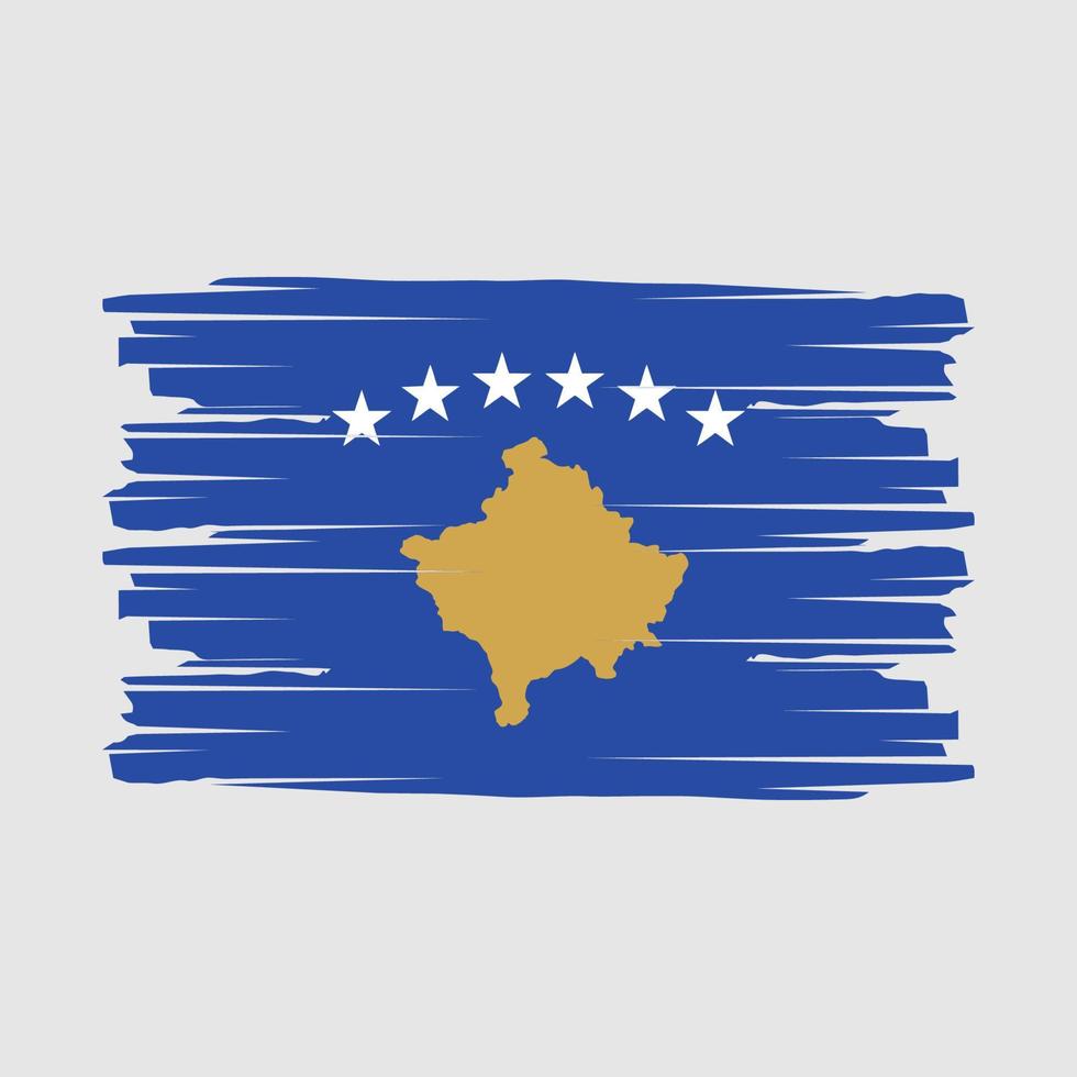 Pinselvektor der Kosovo-Flagge vektor