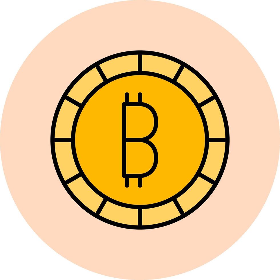 Bitcoin Kryptowährung Vektor Symbol