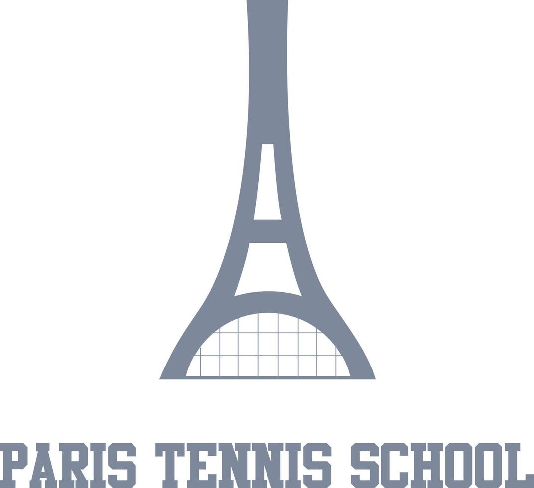 Paris Tennis Schule Logo Vektor Datei