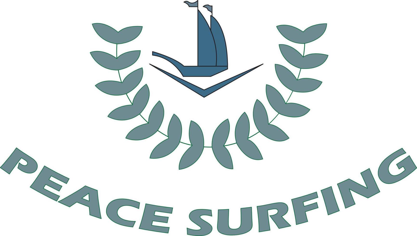 Frieden Surfen Logo Vektor Datei