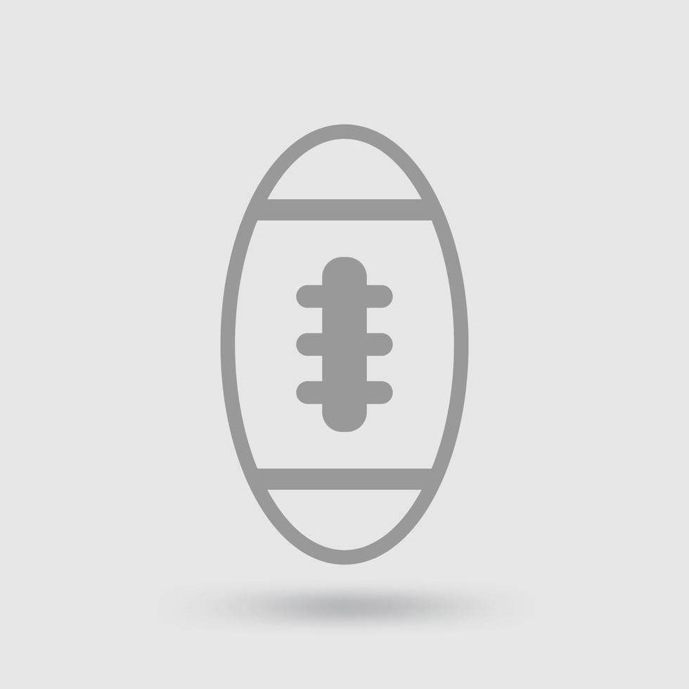 American-Football-Ball-Symbol. Sportballzeichen und -symbol. Vektor. vektor