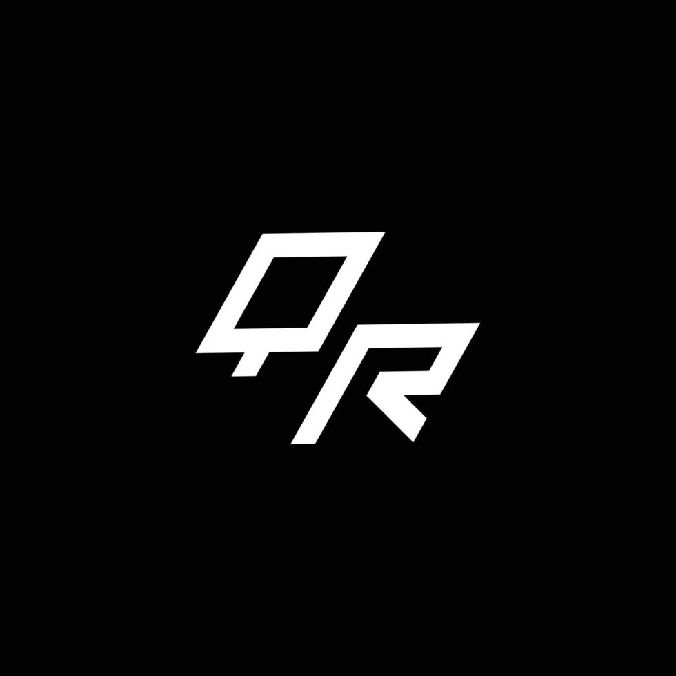 qr Logo Monogramm mit oben zu Nieder Stil modern Design Vorlage vektor