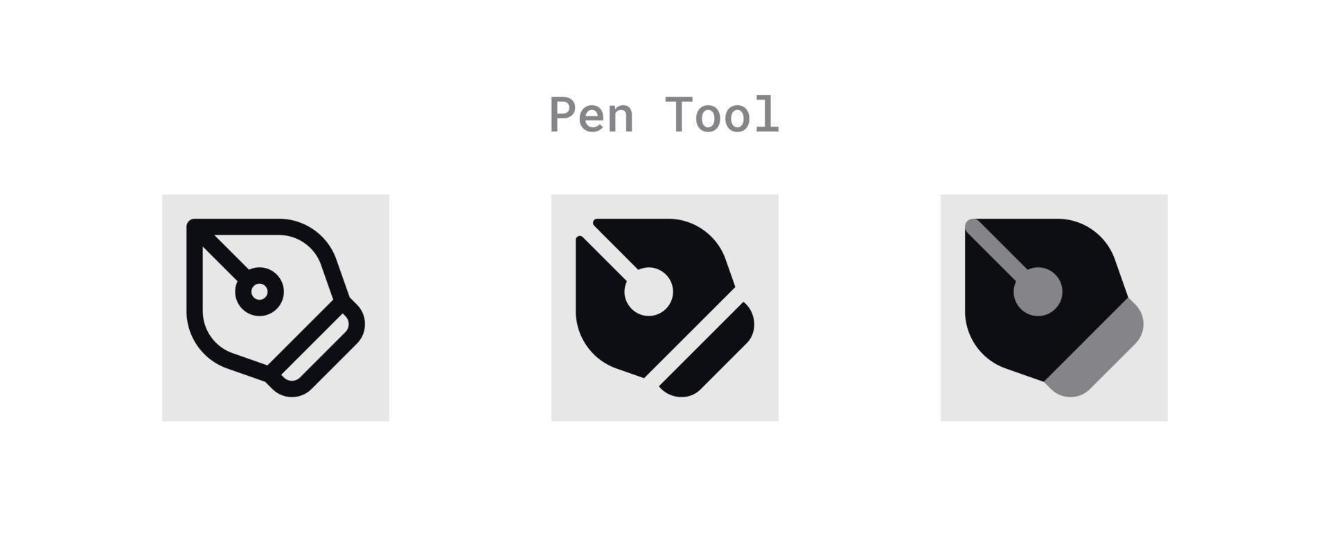 Stift Werkzeug Symbole Blatt vektor