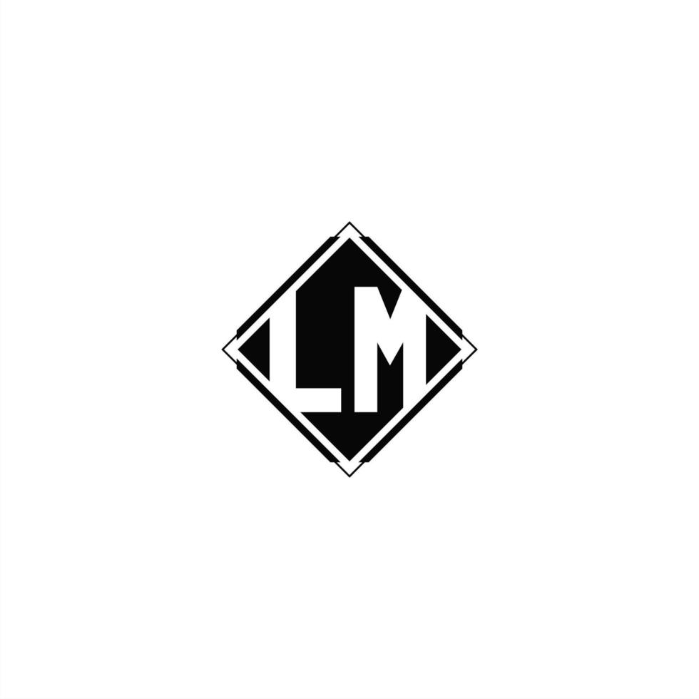 Monogramm Logo Design mit Diamant Platz gestalten vektor