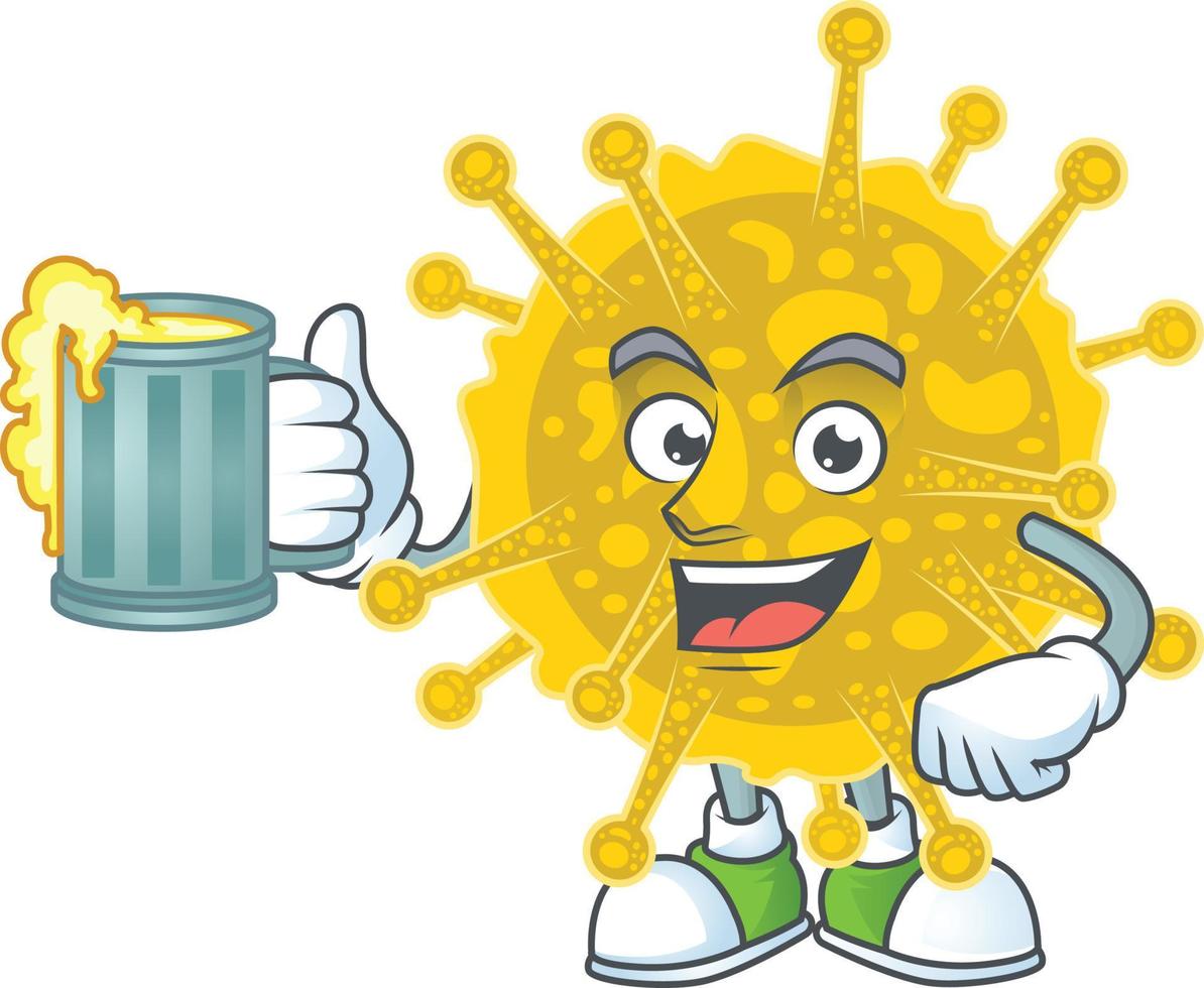 en tecknad serie karaktär av coronavirus pandemi vektor