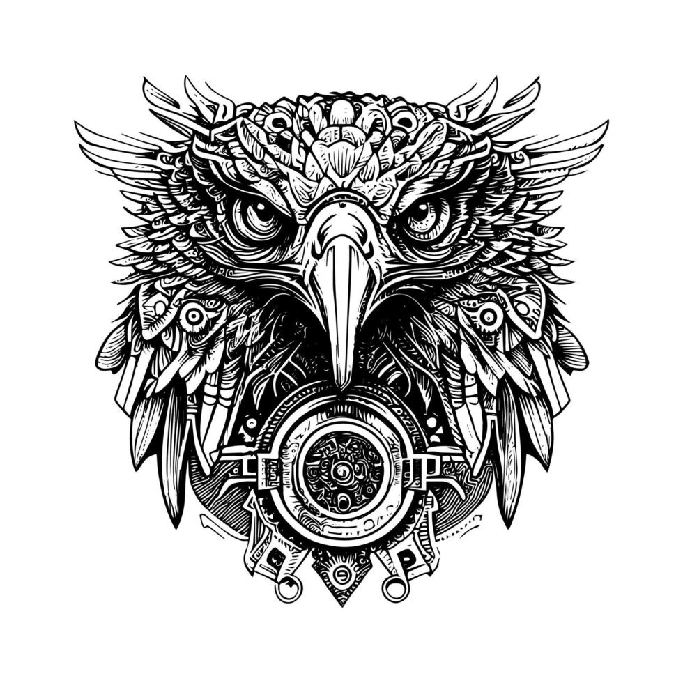 Adler Kopf Logo ist ein mächtig Symbol häufig damit verbundenen mit Stärke, Freiheit, und Patriotismus. es ist häufig benutzt im Sport Teams und Militär- Abzeichen vektor