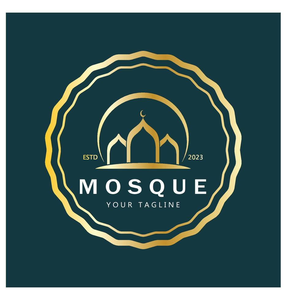 islamic moské logotyp vektor ikon mall