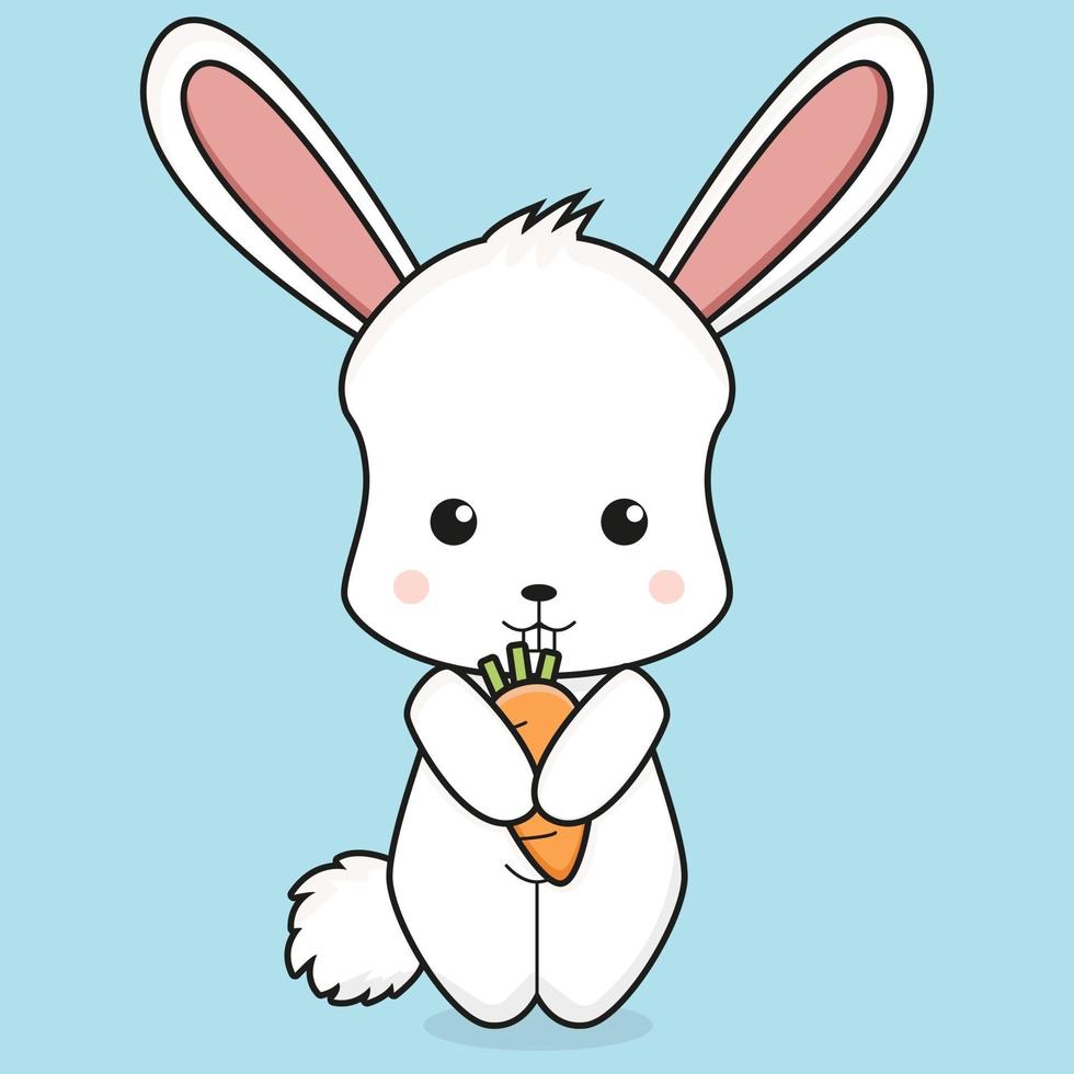 söt kanin maskot karaktär illustration vektor