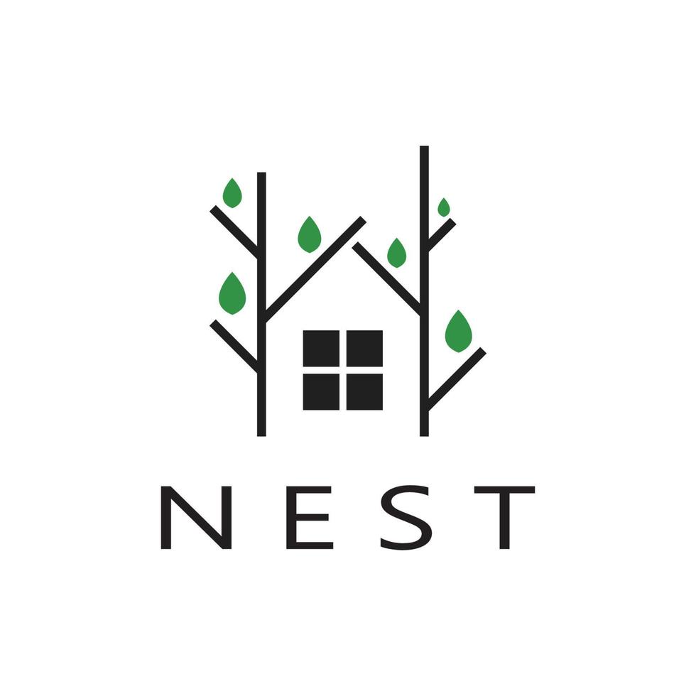 Vogel Nest Logo Symbol Illustration Design Vorlage, zum Vogel Bauernhof, Vogel Geschäft, Vogel Haus, Vogel Erhaltung mit modern minimalistisch Vektor Konzept