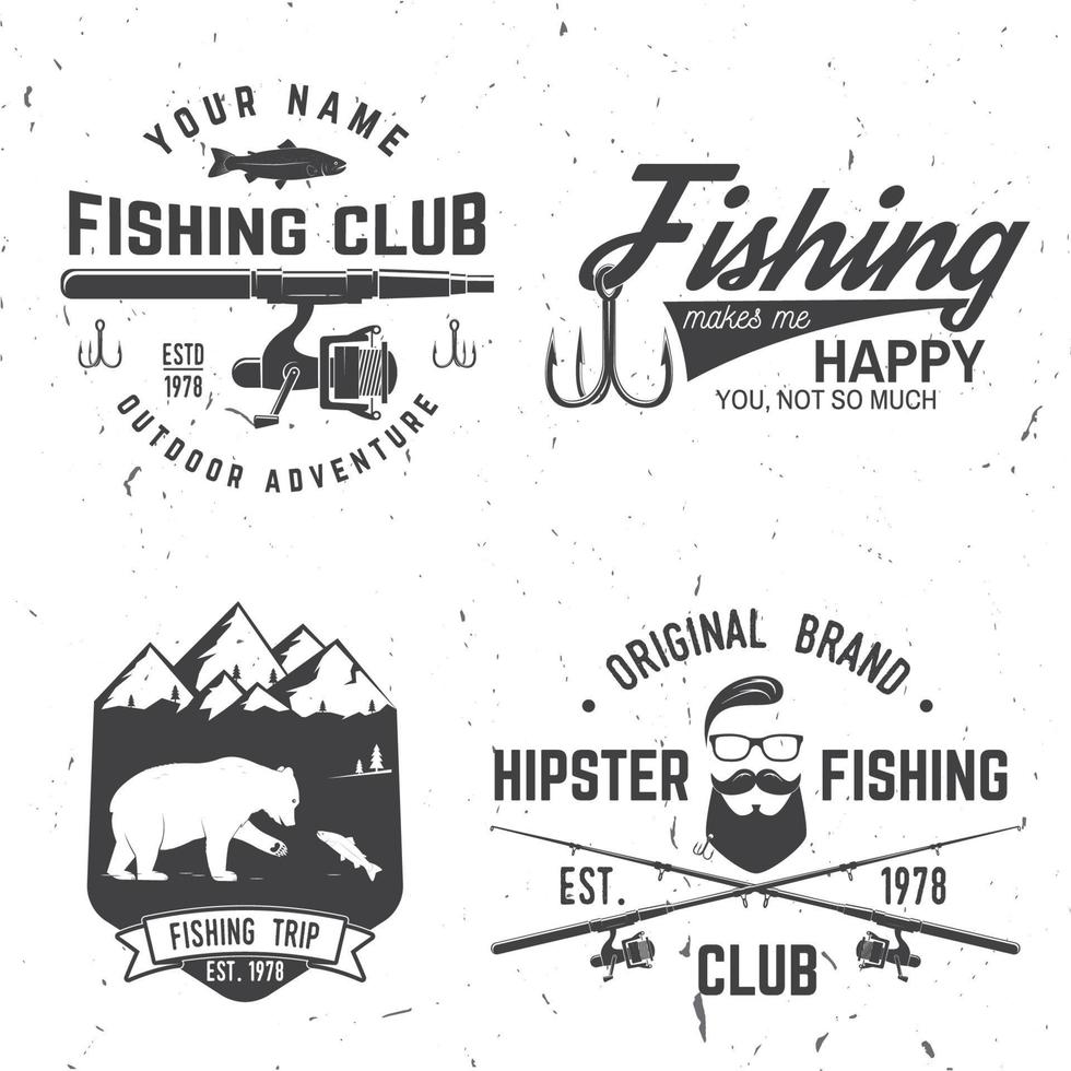 fiske sport klubb. vektor illustration.