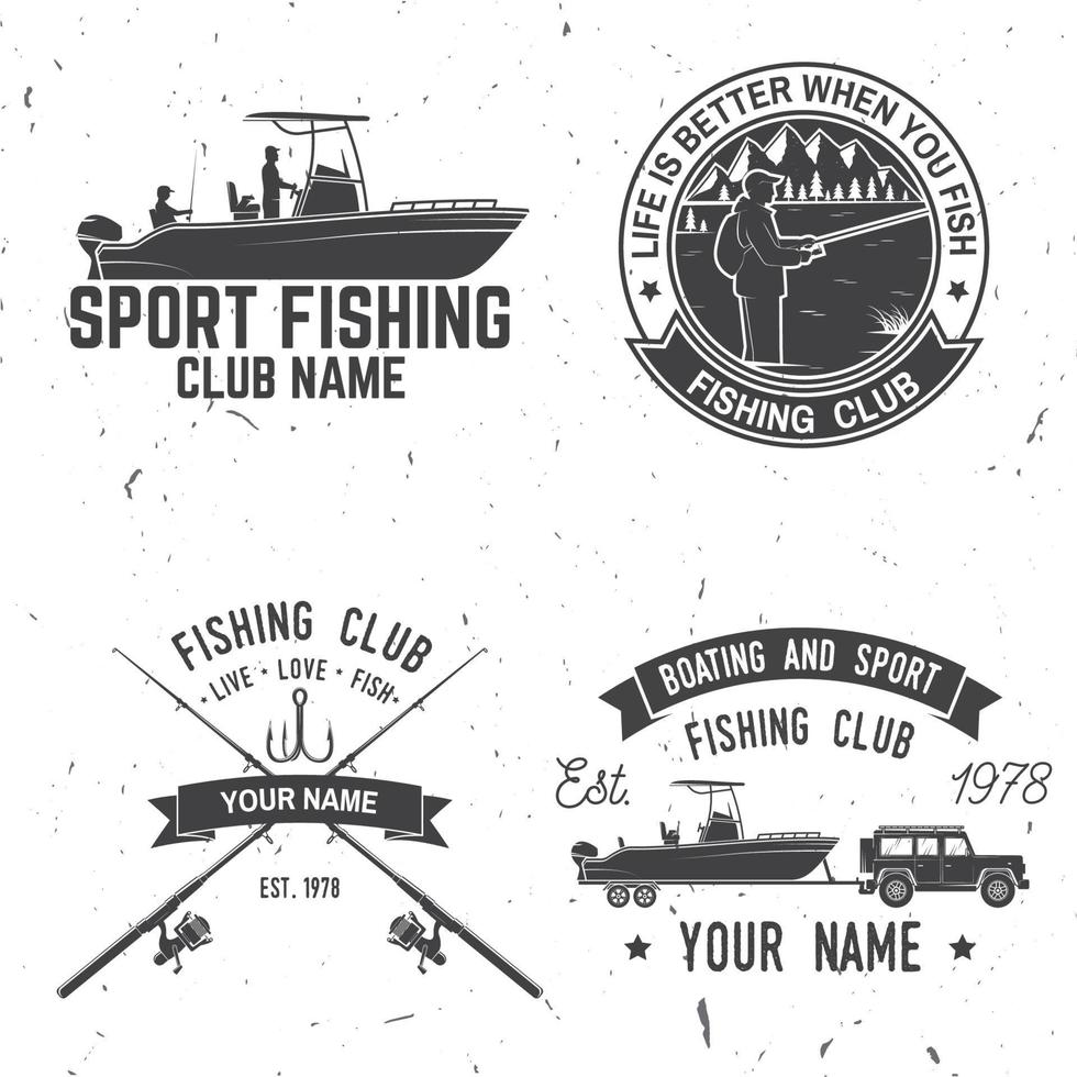 sport fiske klubb. vektor illustration.