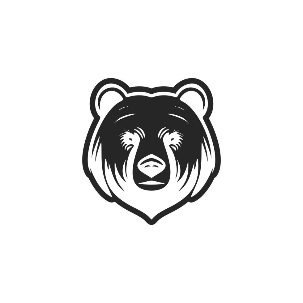 en eleganta svart och vit Björn vektor logotyp.