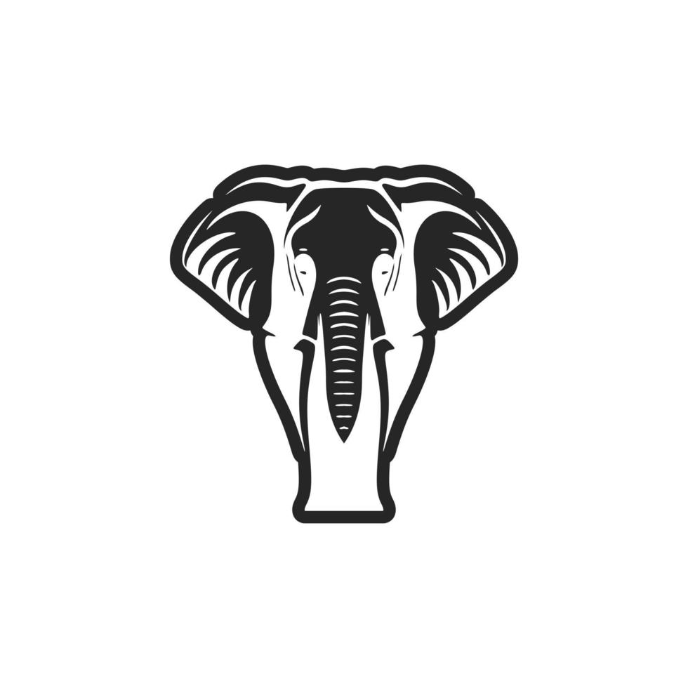 ein stilvoll schwarz und Weiß Elefant Logo zu verbessern Ihre Marke Bild. vektor