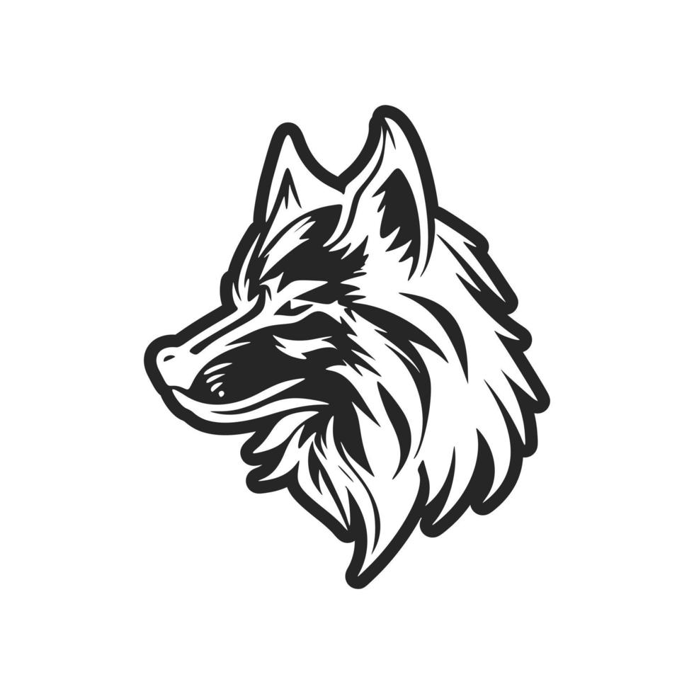 einzigartig schwarz und Weiß Wolf Vektor Logo zu erheben Ihre Marke.