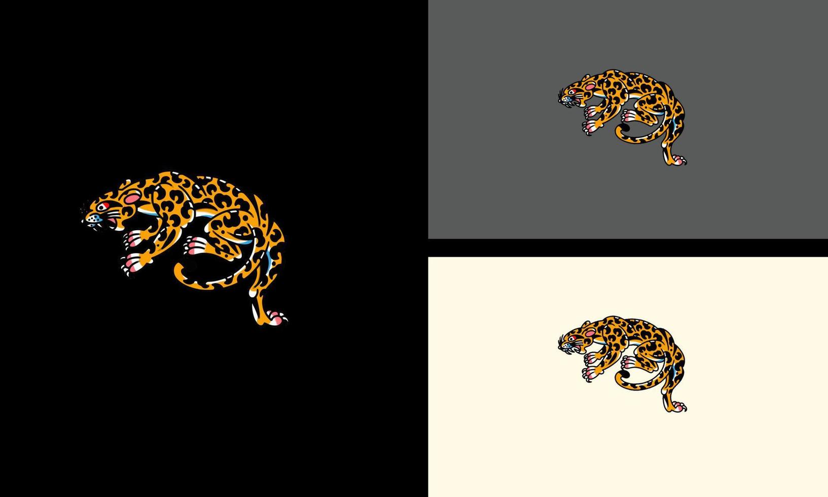 Gepard Vektor Illustration Maskottchen Design
