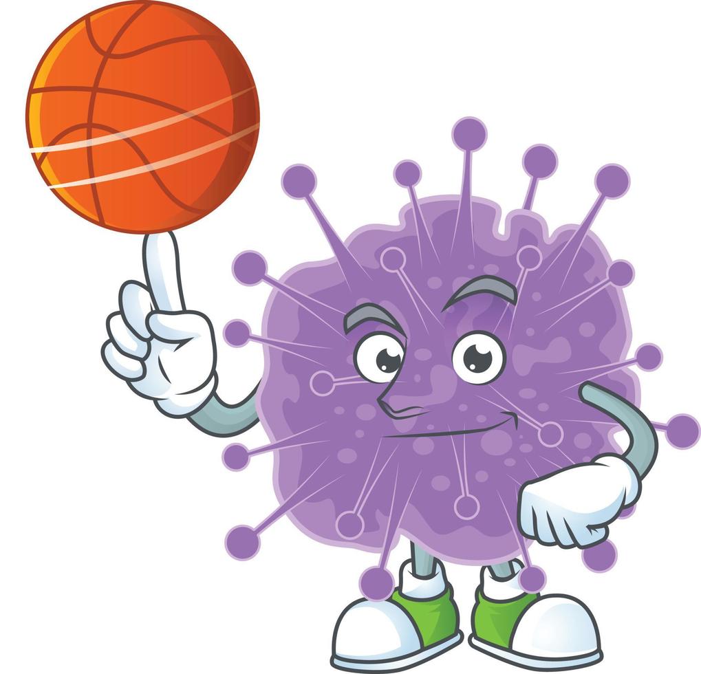 ein Karikatur Charakter von Coronavirus Grippe vektor