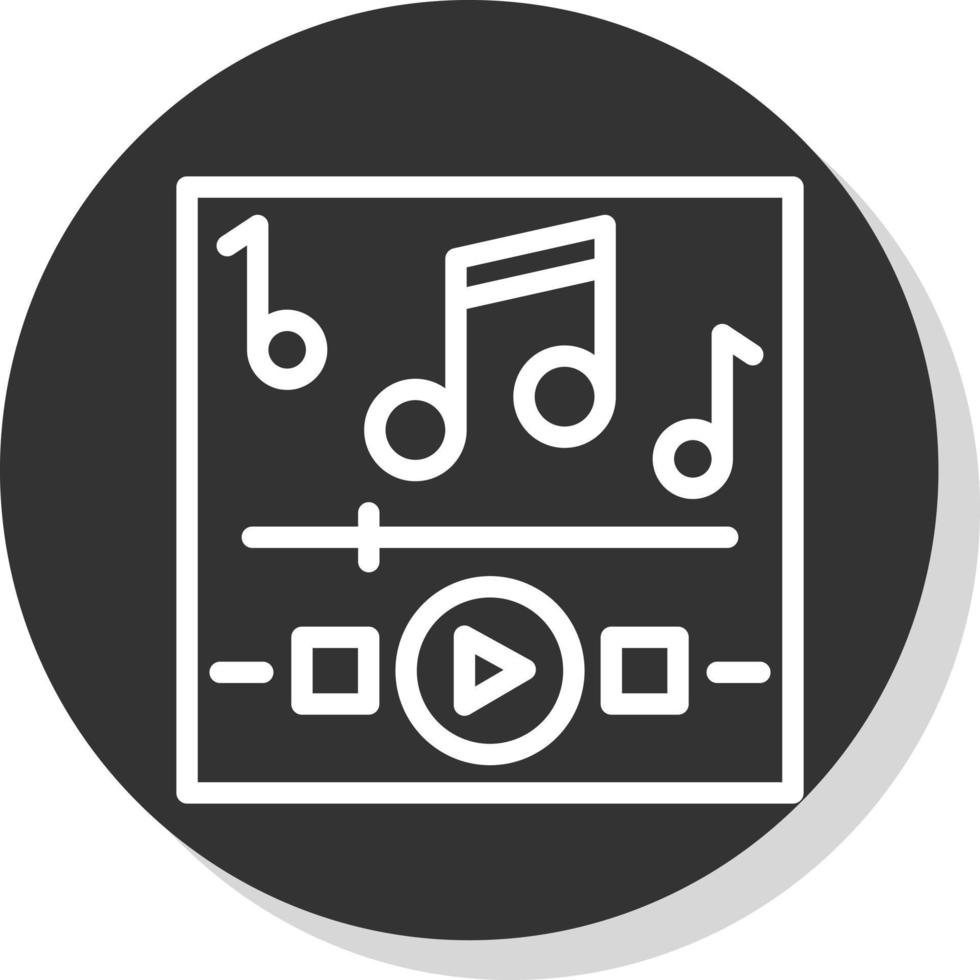 Musik spielt Vektor-Icon-Design vektor