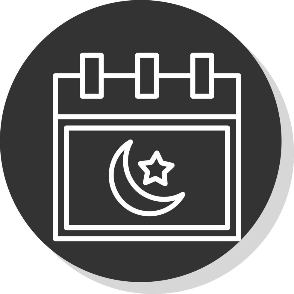 islamischer Kalender-Vektor-Icon-Design vektor