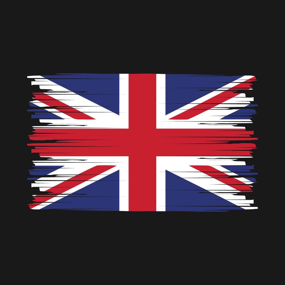 Bürste der britischen Flagge vektor