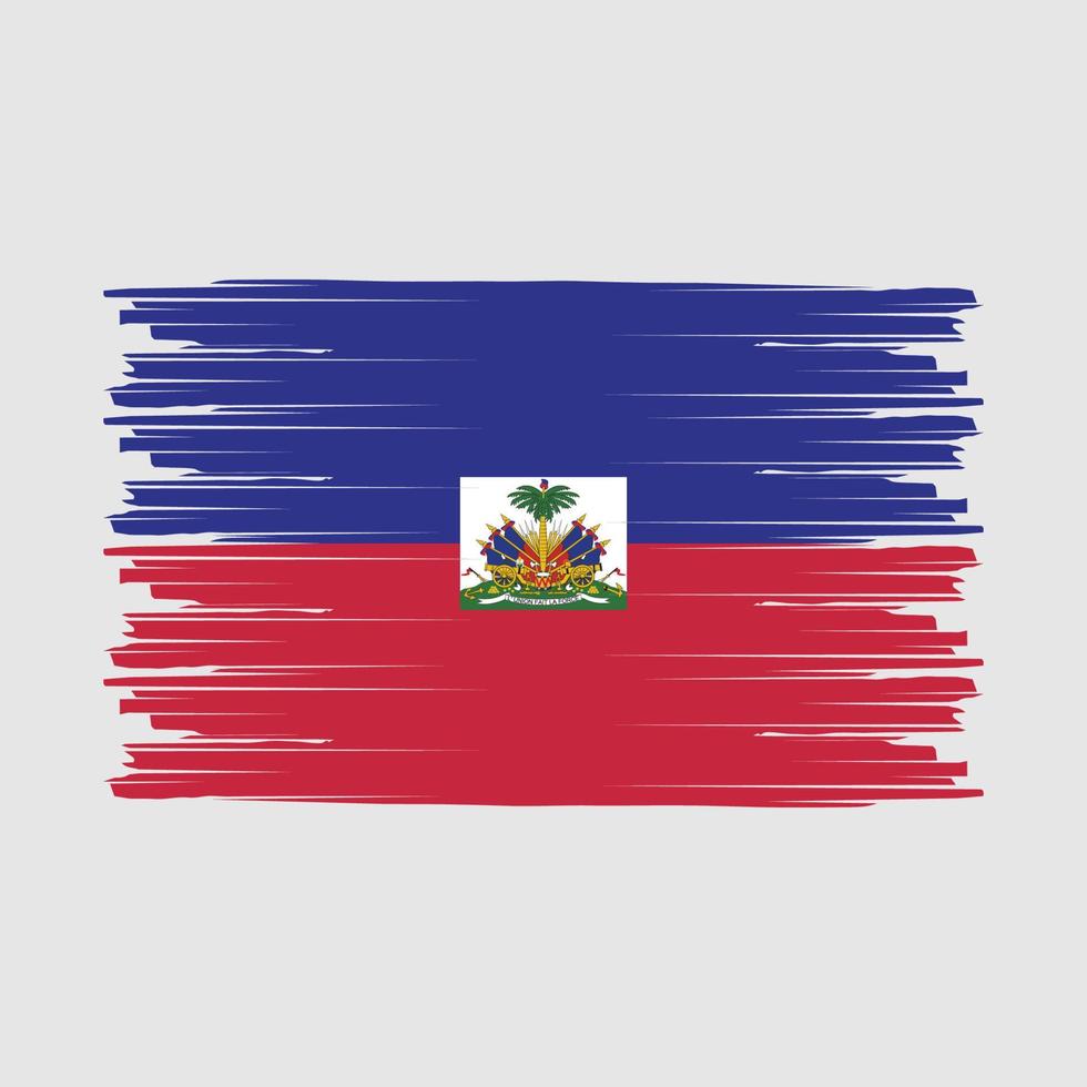 haiti flagge bürste vektor