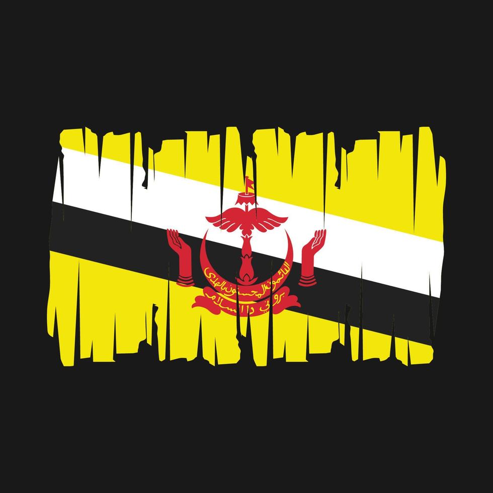 brunei flagga vektor illustration