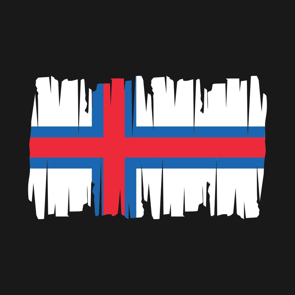 Färöer Inseln Flagge Vektor Illustration