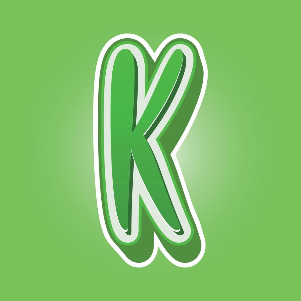 3D-Darstellung des Buchstabens k vektor