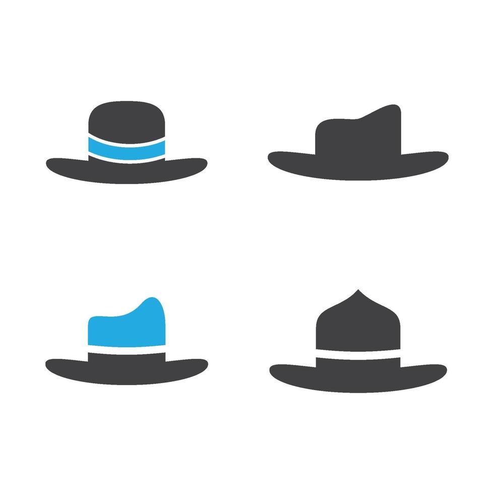 coboy hatt logotyp bilder illustration set vektor