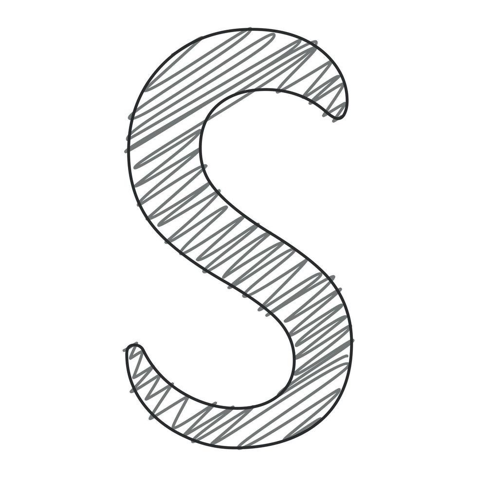 3d illustration av brev s vektor